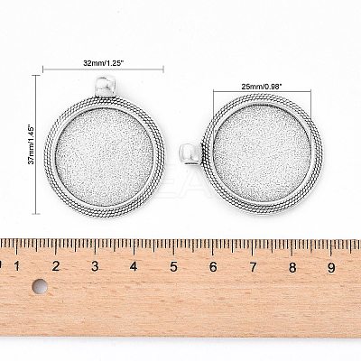 Tibetan Style Alloy Pendant Cabochon Settings LS-TIBEP-N003-71AS-1