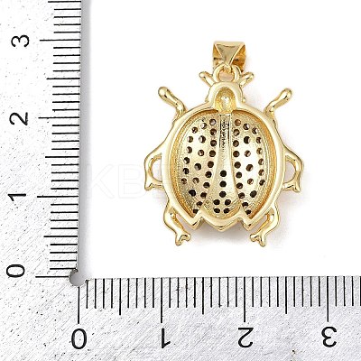 Brass Micro Pave Cubic Zirconia Pendants KK-A260-07B-G-1