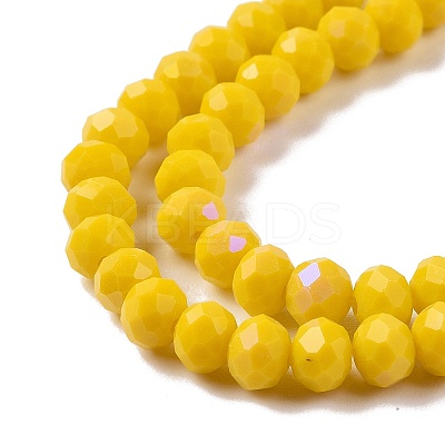 Electroplate Opaque Solid Color Glass Beads Strands LS-EGLA-A034-P4mm-L02-1