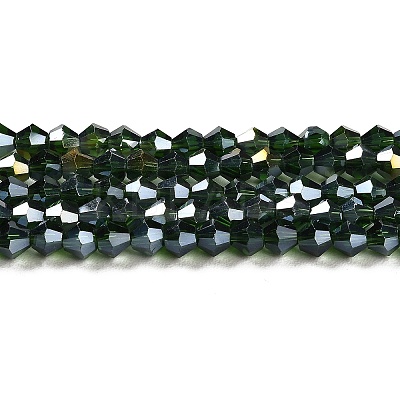 Transparent Electroplate Glass Beads Strands GLAA-F029-2mm-A25-1