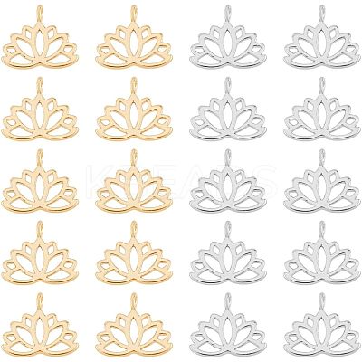 20Pcs 2 Colors Brass Charms KK-FH0002-18-1