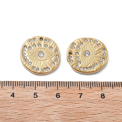 304 Stainless Steel Rhinestone Pendants STAS-Z121-52G-1