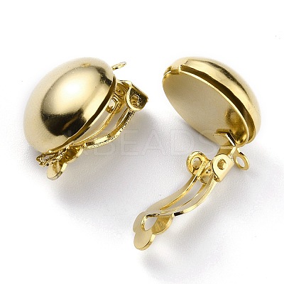 Brass Clip-on Earring Findings KK-O131-03G-C-1