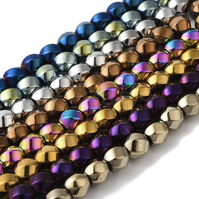 Electroplated Synthetic Magnetic Hematite Beads Strands G-I364-J01-1
