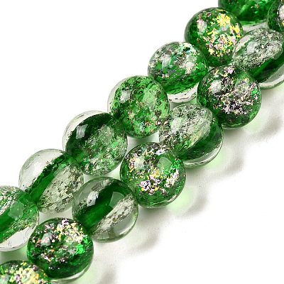 Handmade Dichroic Foil Glass Beads Strands DICH-U001-10C-1