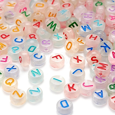 300Pcs Luminous Acrylic Beads MACR-YW0001-40-1