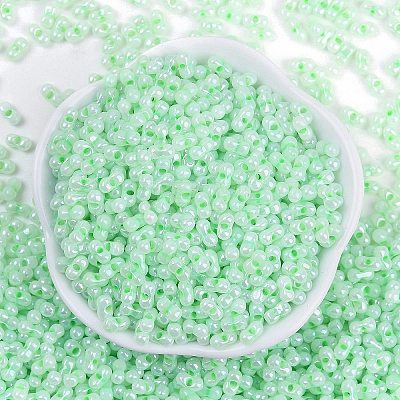 Opaque Colours Luster Glass Seed Beads X1-SEED-K010-04C-1