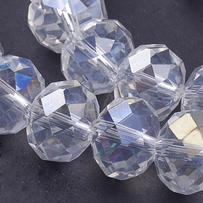 Anti-Tarnish Electroplate Glass Beads Strands GR12MMY-01AB-1