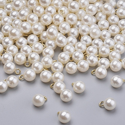 Acrylic Pearl Pendants X-IFIN-I031-01G-1