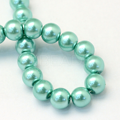 Baking Paint Glass Pearl Round Bead Strands HY-Q003-10mm-32-1