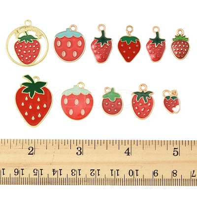 50Pcs 11 Styles Alloy Enamel Pendants ENAM-FS0003-20-1