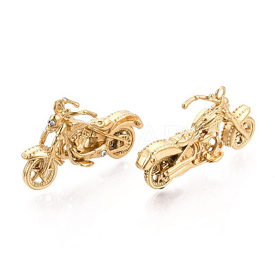 304 Stainless Steel Rhinestone Pendants STAS-T068-45G-1
