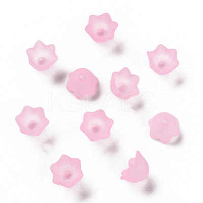 Transparent Acrylic Beads Caps PL543-4-1