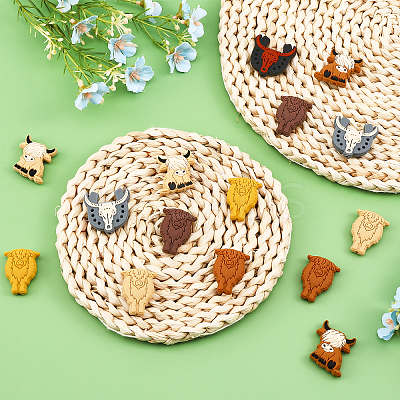 16Pcs 8 Style Food Grade Eco-Friendly Silicone Beads SIL-CA0001-75-1