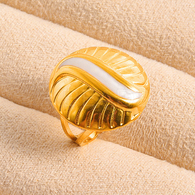 Adjustable Stainless Steel with Enamel Open Cuff Rings for Women BT9322-4-1