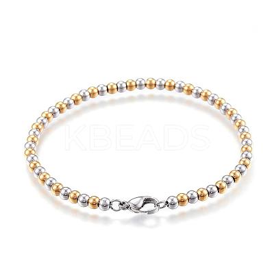 304 Stainless Steel Beaded Bracelets BJEW-G544-34A-1