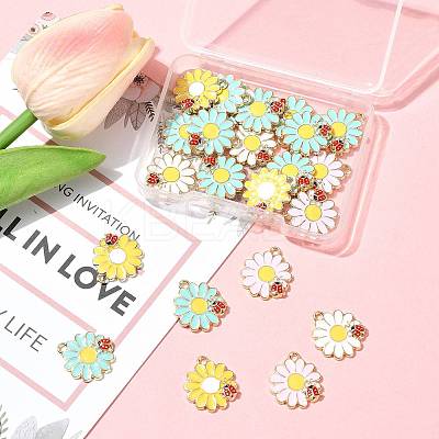 24Pcs Alloy Enamel Pendants ENAM-FS0003-77-1
