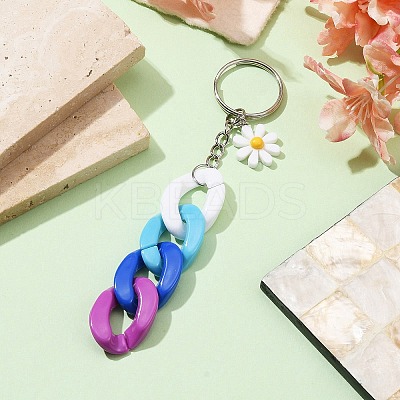 Acrylic Curb Chain Keychain KEYC-JKC00633-03-1