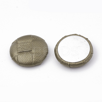 Imitation Leather Covered Cabochons WOVE-N006-02C-1