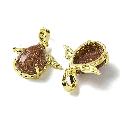 Synthetic Goldstone Pendants KK-F888-01G-23-1