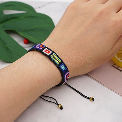 Miyuki Seed Braided Bead Bracelet BJEW-P269-14-1