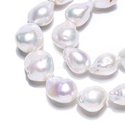 Natural Baroque Pearl Keshi Pearl Beads Strands PEAR-S019-05C-01-1