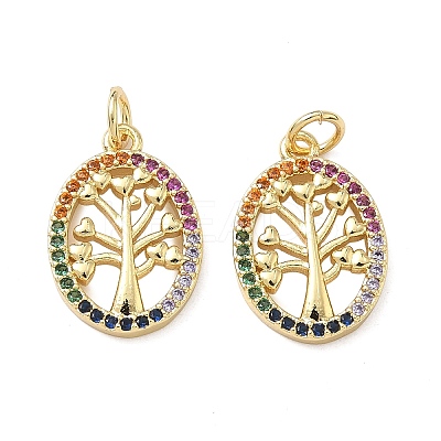 Brass Micro Pave Cubic Zirconia Pendants KK-F930-11G-1