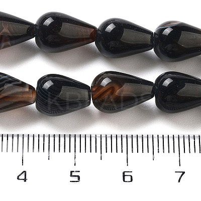 Natural Striped Agate/Banded Agate Dyed & Heated Beads Strands G-B106-A16-02-1