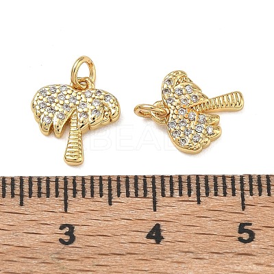 Brass Micro Pave Clear Cubic Zirconia Charms CU-CBAF0F8-15G-1