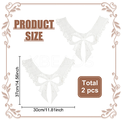 Bowknot Floral Lace Collar DIY-WH0656-28-1