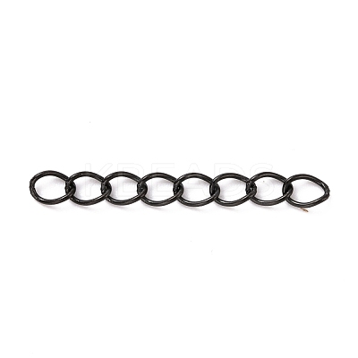 Ion Plating(IP) 304 Stainless Steel Curb Chains Extender STAS-WH0032-02B-EB-1