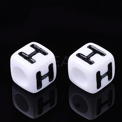 Letter Acrylic Beads PL37C9129-H-1