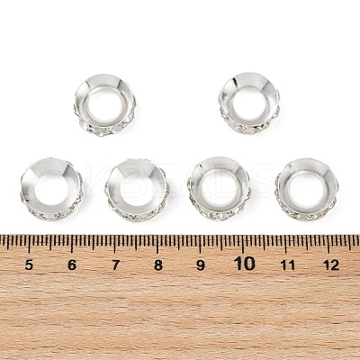 Brass Rhinestone Spacer Beads RB-A020-14mm-01S-1