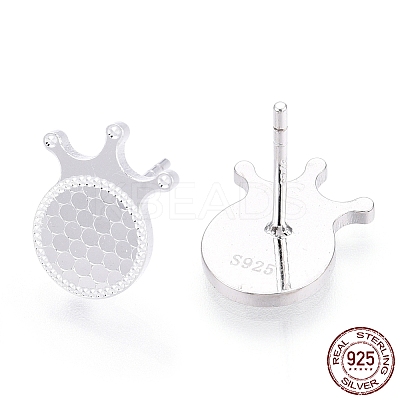 925 Sterling Silver Stud Earrings STER-T004-50S-1
