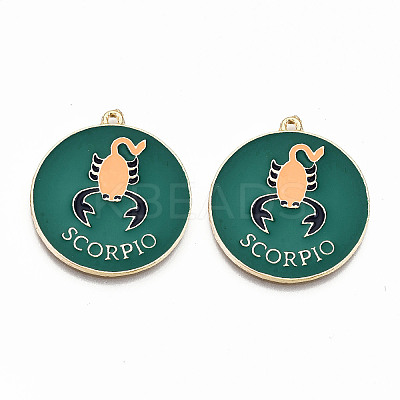 Alloy Enamel Pendants ENAM-S126-031I-RS-1