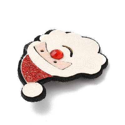 Christmas Theme PU Leather Brooch JEWB-C004-01B-1
