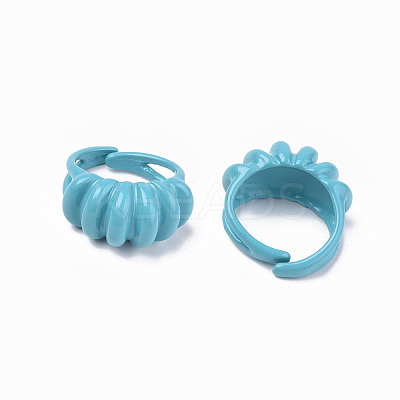 Spray Painted Alloy Cuff Rings RJEW-T011-24B-RS-1