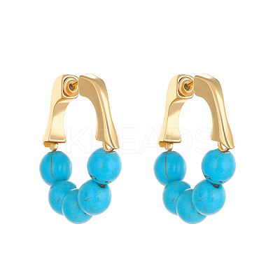Round Alloy Hoop Earrings WH-WGA45C7-01-1