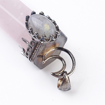 Natural Rose Quartz Big Pendants G-F639-05E-1