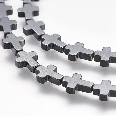 Non-magnetic Synthetic Hematite Beads Strands G-P218-16-09-1