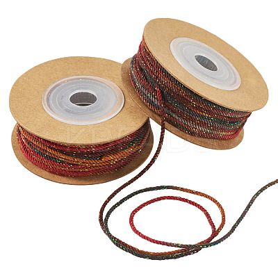2 Rolls Segment Dyed Cotton Twisted String Cord OCOR-TA0002-95A-1