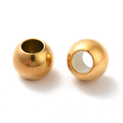 Ion Plating(IP) 304 Stainless Steel European Beads STAS-E034-1G-1