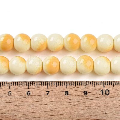 Baking Paint Glass Beads Strands DGLA-N012-10mm-03-1