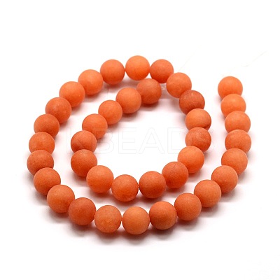 Wholesale Frosted Natural Malaysia Jade Round Beads Strands - KBeads.com