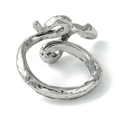 Snake Alloy Open Cuff Rings RJEW-K275-63AS-1