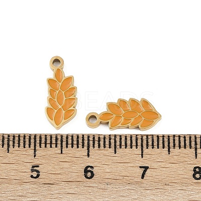 Vegetables 304 Stainless Steel Enamel Charms STAS-C137-02F-G-1