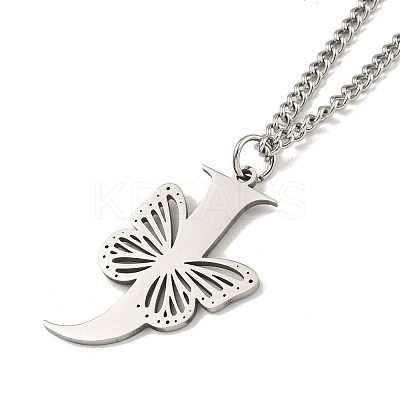 201 Stainless Steel Necklaces NJEW-Q336-01J-P-1