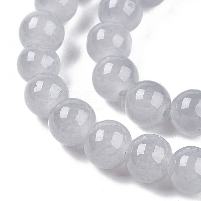Baking Paint Imitation Jade Glass Round Bead Strands X1-DGLA-Q021-8mm-43-1