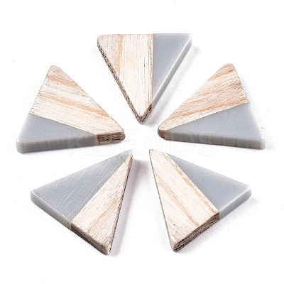 Opaque Resin & Wood Cabochons LS-CRES-N028-001A-B02-1