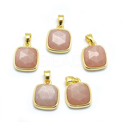 Natural Sunstone Pendants G-O176K-04G-1